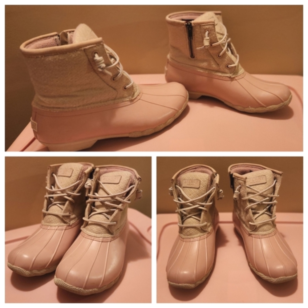 Sperry Saltwater Wool Rose Dust Pink Insulated Duck Boots Women’s 6.5